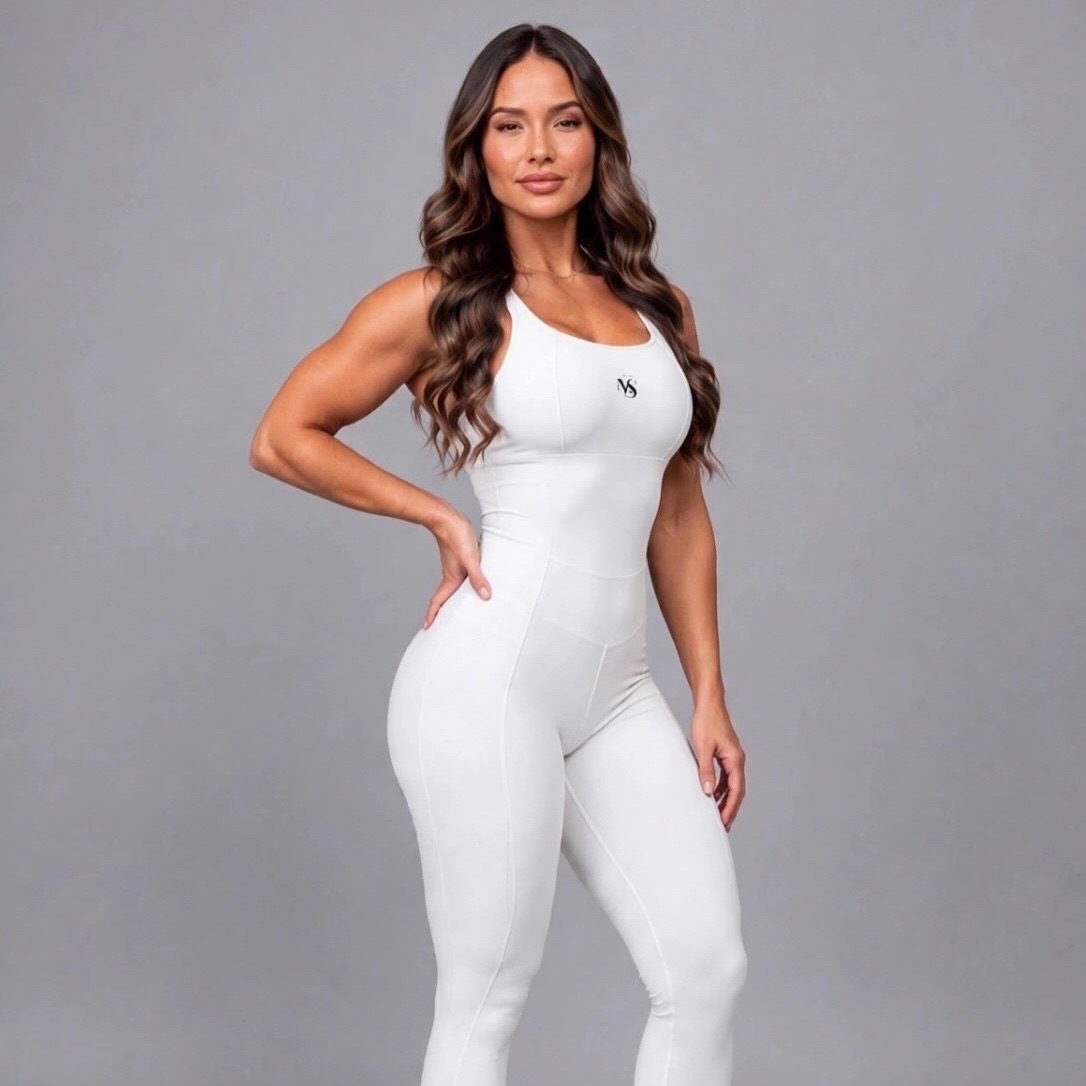 Macacão Suplex Feminino Fitness Moda Casual Alças Finas Trancadas nas costas